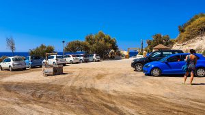 Parking area at Theros Beach