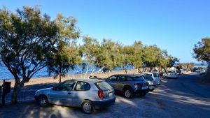 Parking area at Vourvoulos Beach